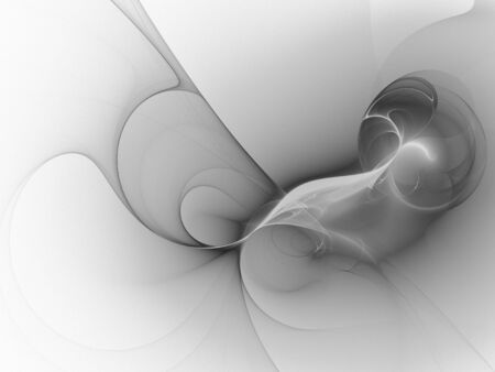 Digital abstract fractal background generated at computer in black and white.の写真素材