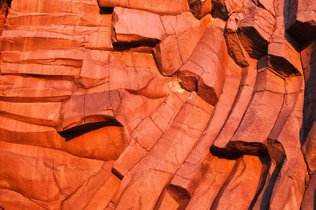 texture of the rock in the warm light of the setting sunの写真素材