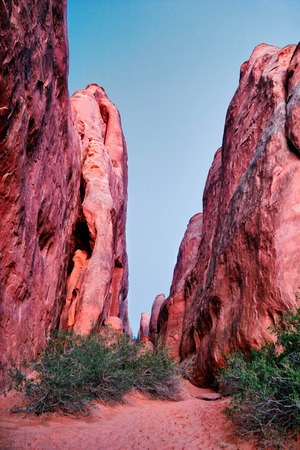 Evening in Arches National Park, Utah, USAの写真素材