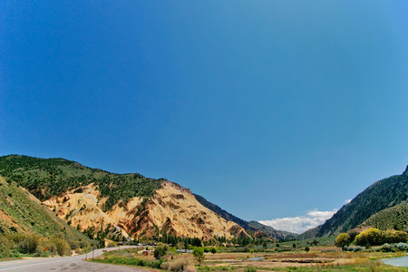 Road in landscape of Utah state. USAの写真素材