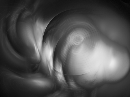 Digital abstract fractal background generated at computer in black and white.の写真素材