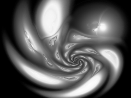 Digital abstract fractal background generated at computer in black and white.の写真素材