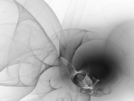 Digital abstract fractal background generated at computer in black and white.の写真素材