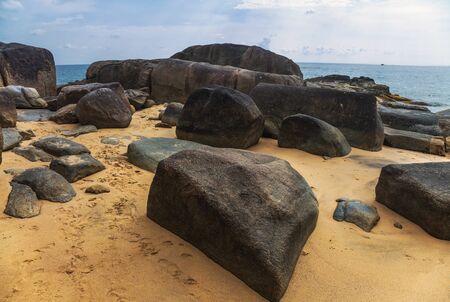 Tropical beach in sunny day. Khao Lak province, Thailand.の写真素材