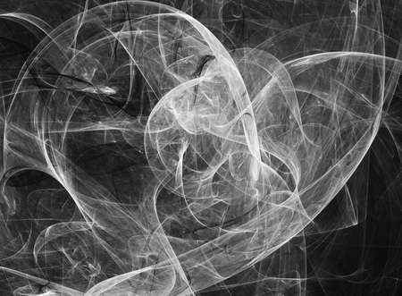 Digital abstract fractal background generated at computer in black and white.の写真素材