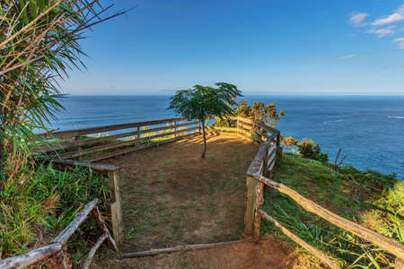 beautiful viewpoint on the Sao Miguel island, Azores, Portugalの写真素材
