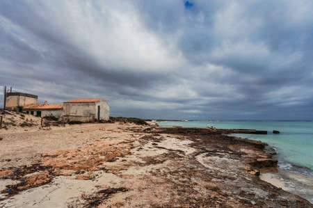 Landscape with rocks over the sea under the blue sky.Mallorca island, Spain Mediterranean Sea, Balearic Islands.の写真素材