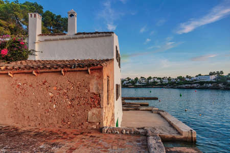Evening beach before night. Mallorca island, Spain Mediterranean Sea, Balearic Islands.の写真素材