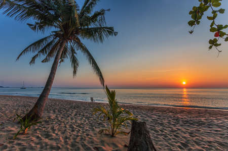 Sunset beach landscape of Koh Chang island. Thailandの写真素材