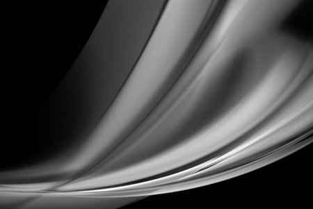 Digital abstract fractal background generated at computer in black and white.の写真素材