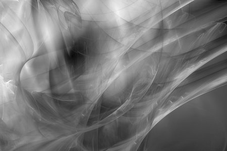 Digital abstract fractal background generated at computer in black and white.の写真素材