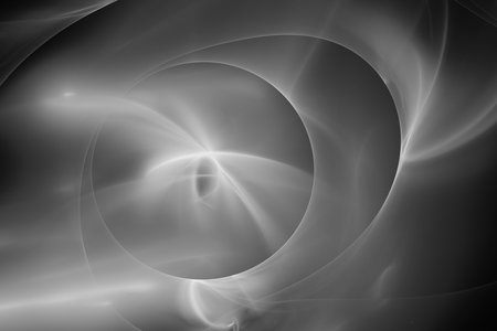 Digital abstract fractal background generated at computer in black and white.の写真素材