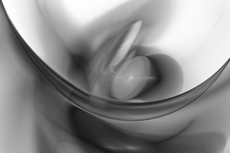 Digital abstract fractal background generated at computer in black and white.の写真素材
