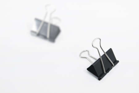 Black metal clip の写真素材