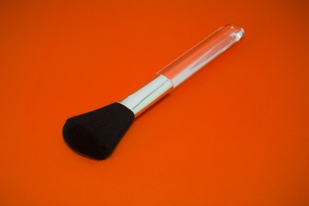 brush drawing isolated on a orange background の写真素材