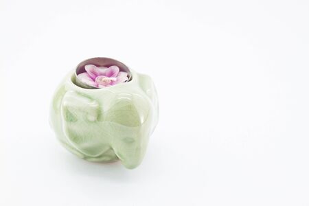 Flower candle with aromatherapy burners.の写真素材
