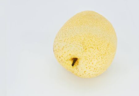yellow pears isolated on the white の写真素材