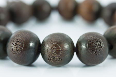 Buddhist wooden-beaded bracelet 