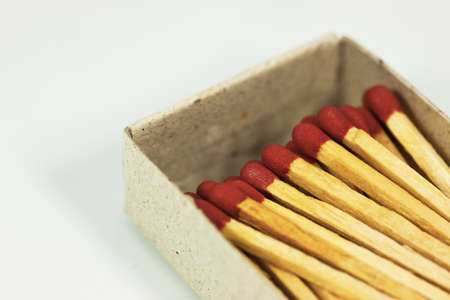 Group of matches on white の写真素材