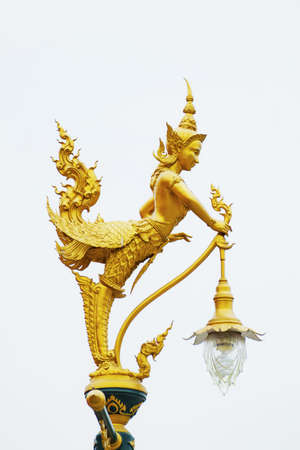 Kinnaree, Mythical female bird with a human head. の写真素材