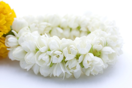 Close up Thai worship garlandの写真素材