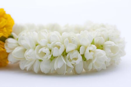 Close up Thai worship garlandの写真素材