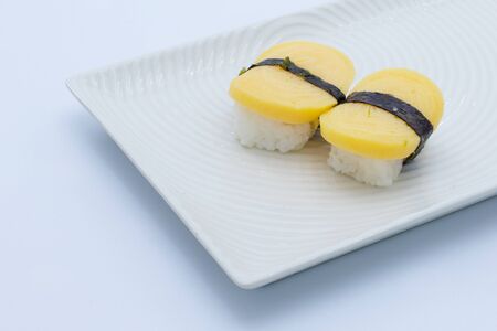 sushi isolated on white backgroundの写真素材