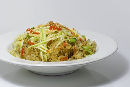 Crispy Catfish With Green Mango Salad (Yum Pha Duk Fu)の写真素材