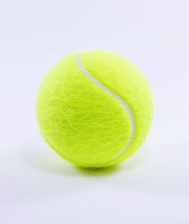 Yellow tennis ball, clear background, white backgroundの写真素材