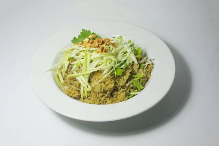 Crispy Catfish With Green Mango Salad (Yum Pha Duk Fu)の写真素材