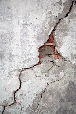 Crack on a wall of an old building