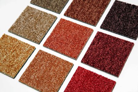 Samples of color of a carpet coveringの写真素材