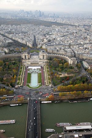 View on Paris from the Eiffel towerの写真素材