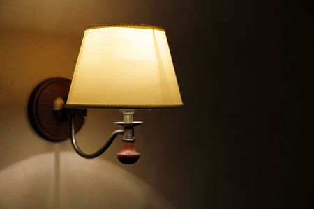 electric fixture on a wallの写真素材