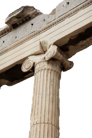 overhead part of large marble column