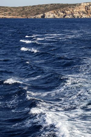 view on sea coast from the ship