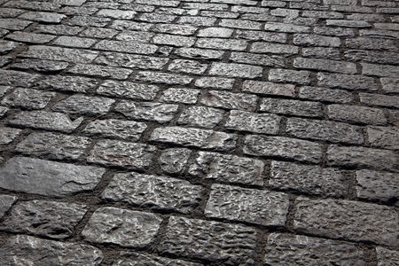 Old road from a cobblestoneの写真素材