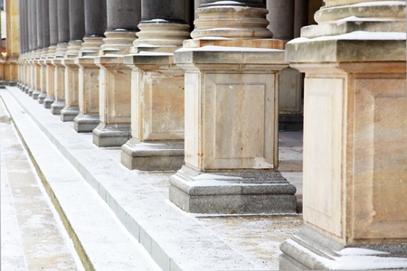 Old colonnade in Karlovy Vary, Czechiaの写真素材