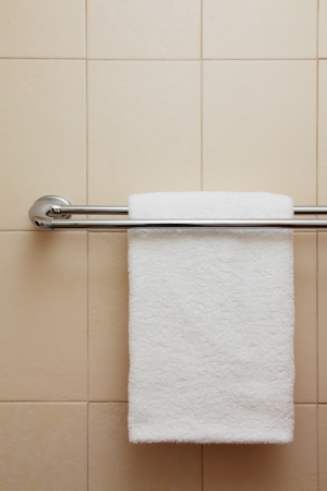 towel in the bathroom of the hotelの写真素材