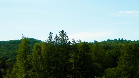 Landscape of Wiezyca Mountain. Wiezyca is highest mountain in Kashubian region. Travel and...