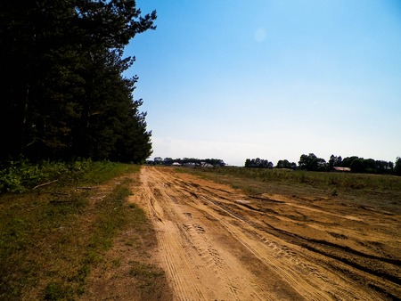 A journey through the Kashubian village. Kashubian region is in north part of Poland. Agriculture and nature concept.の写真素材