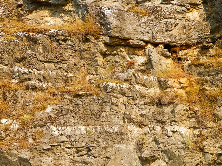 Stone rocks as nature background. Close up in rocks on Ochrid coast, Macedonia. Nature background, copy space.の写真素材