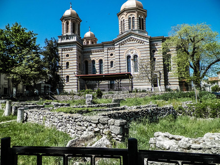 Tomis ruins in Constanca. Tomis is 5th century roman ruins. Architecture concept.の写真素材