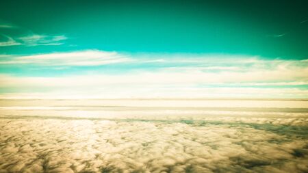 Cloudscape form plane. Flying above the clouds.の写真素材
