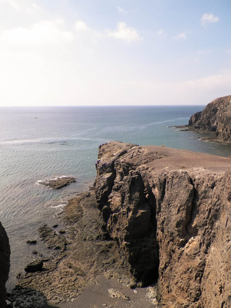 Cliffs near Papagayo Beach. Lanzarote Island. Canary Islands archipelago.の写真素材