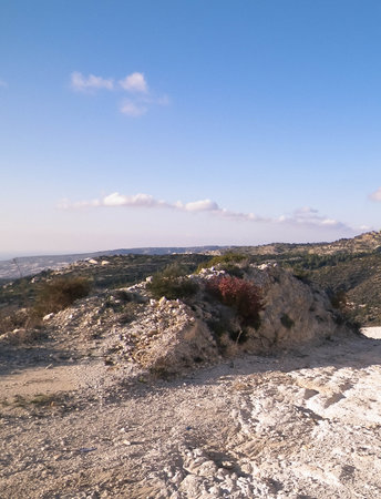 Landascape of Mountains nearby Paphos on Cyprus island. travel concept.の写真素材