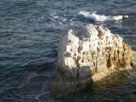 Rocky formations on Cyprus. Mediterranean coast. Beauty of nature.の写真素材