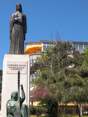 Monument of Carmen Sylva, Constanta. History and architecture concept.の写真素材