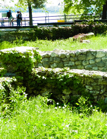 Tomis ruins in Constanca. Tomis is 5th century roman ruins. Architecture concept.の写真素材