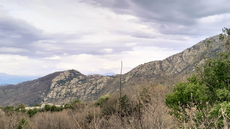 Rumija Mountains nearby Lake Skadar. Montenegro outside the tourist season.の写真素材